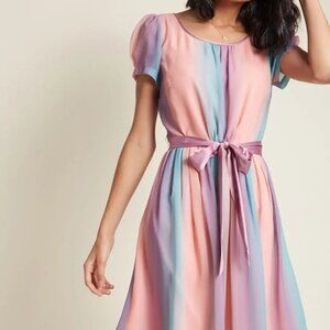 MODCLOTH | Pastel Multicolor Vintage Dress